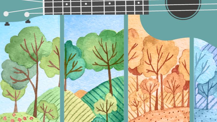 Koncert ukulele "Cztery struny roku" w Krakowie - grafika