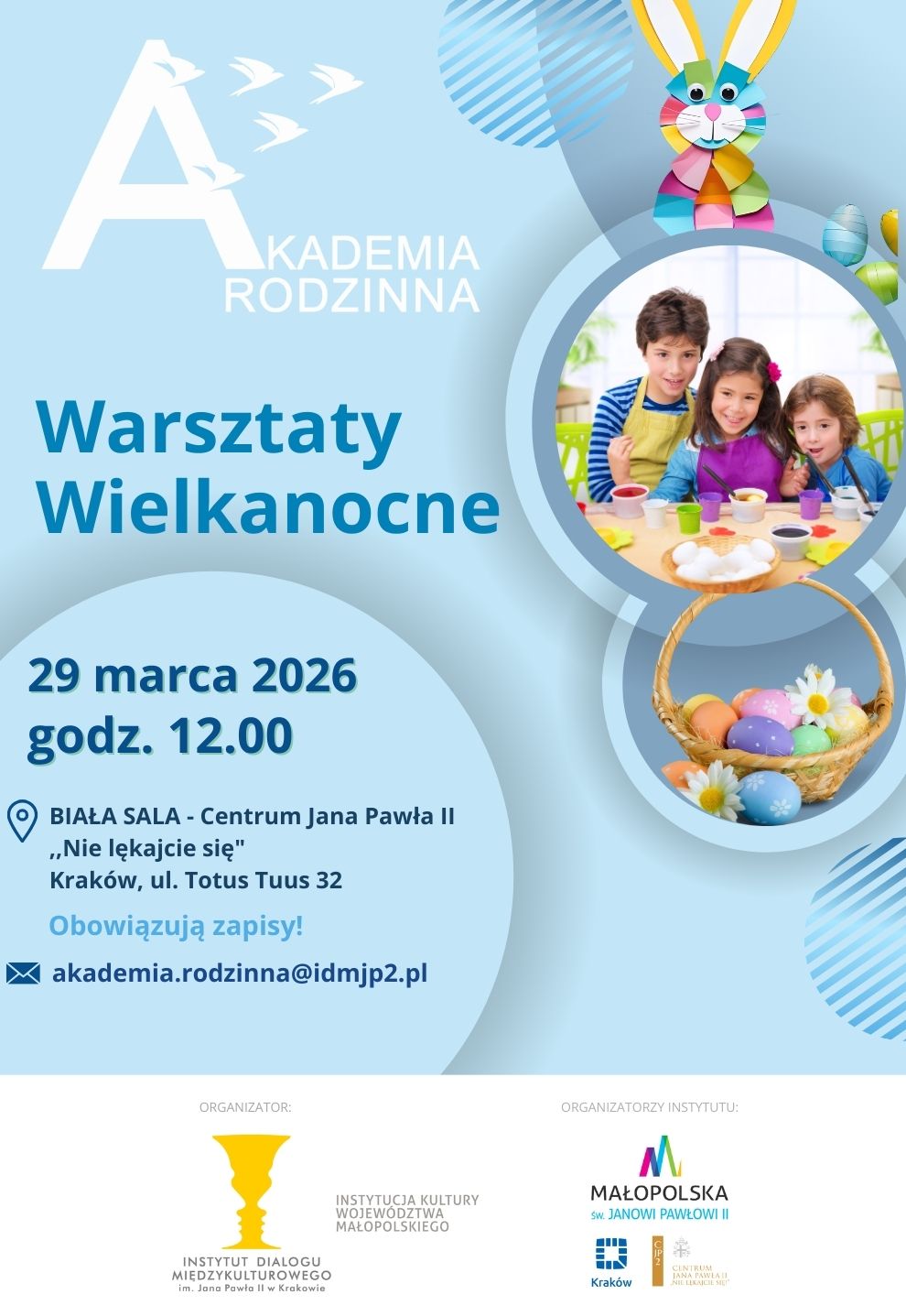 Warsztaty wielkanocne - Akademia Rodzinna - plakat