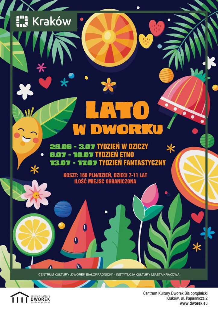 lato w dworku plakat