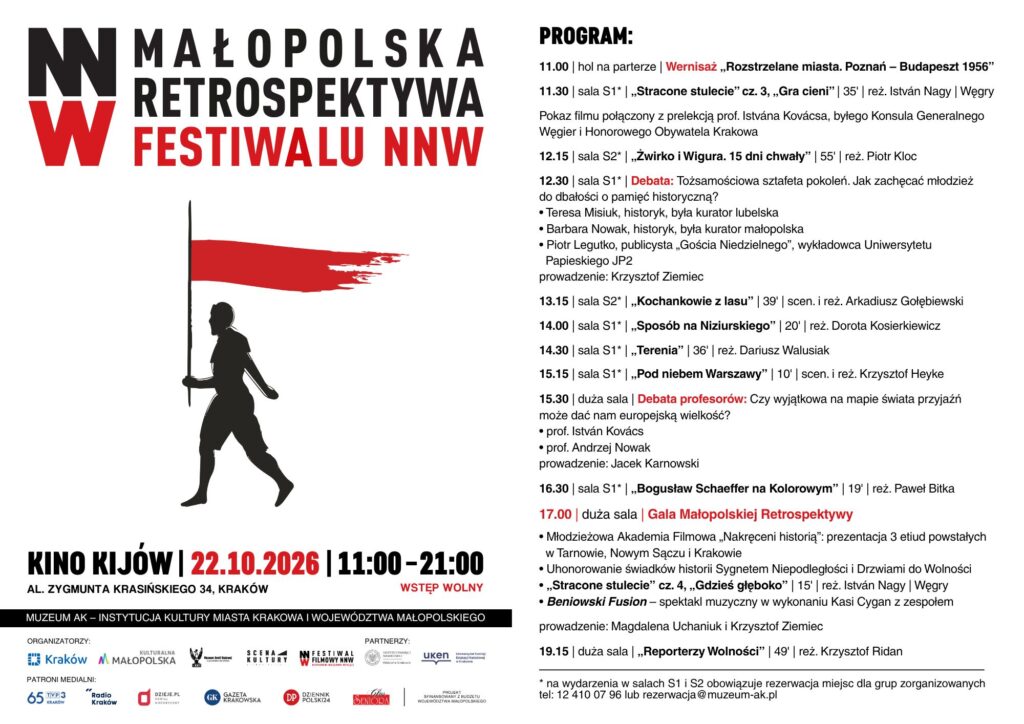 Filmy, debaty, wernisaże, spotkania - przed nami finał Małopolskiej Retrospektywy Festiwalu Filmowego NNW 1 retrospektywa nnw program